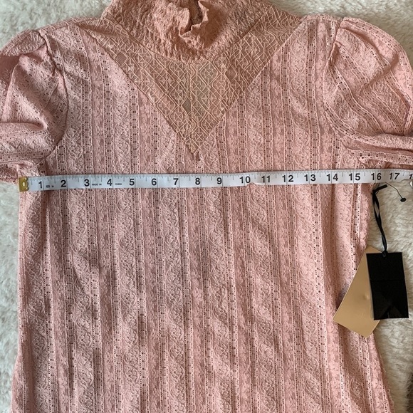 NWT Anthropologie Halogen Dusty Pink Lace Top Size XS - Picture 13 of 17